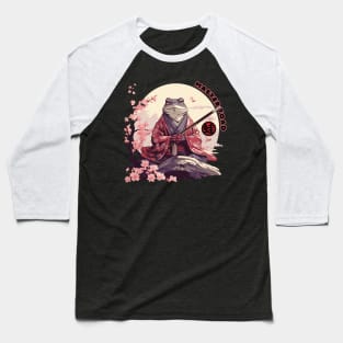 Japanese Master Toad Samurai Warrior - The Zen Frog Baseball T-Shirt